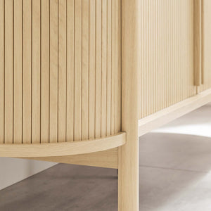 Modway Furniture Cadence 63" Mid-Century Modern Curved Sideboard - Stylish Storage Cabinet for Living & Dining Spaces Oak EEI-6309-OAK