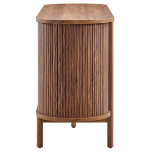 Modway Furniture Cadence 63" Mid-Century Modern Curved Sideboard - Stylish Storage Cabinet for Living & Dining Spaces Walnut EEI-6309-WAL