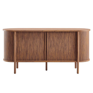 Modway Furniture Cadence 63" Mid-Century Modern Curved Sideboard - Stylish Storage Cabinet for Living & Dining Spaces Walnut EEI-6309-WAL