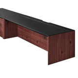 Modway Furniture Kinetic 49" Wall-Mount Office Desk With Cabinet and Shelf Black Cherry 18 x 87 x 27