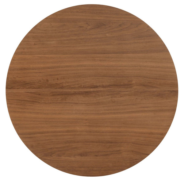 Modway Furniture Pursuit 40" Round Dining Table - Mid-Century Modern Pedestal Design for Small Spaces, Easy Care Walnut Gold EEI-6313-WAL-GLD