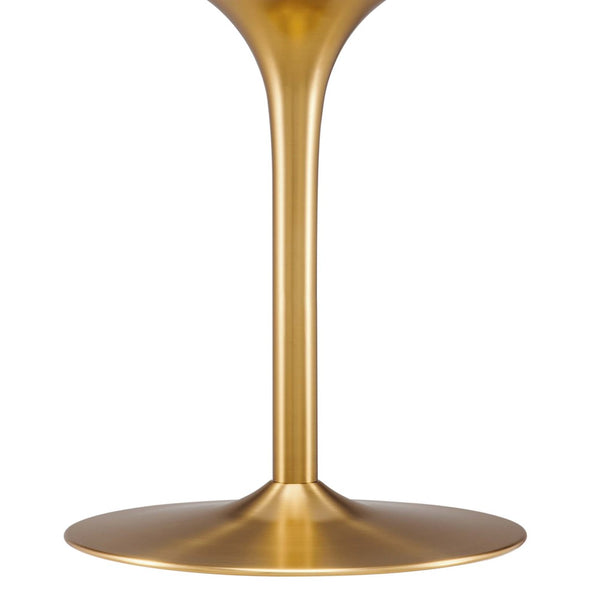 Modway Furniture Pursuit 40" Round Dining Table - Mid-Century Modern Pedestal Design for Small Spaces, Easy Care Walnut Gold EEI-6313-WAL-GLD