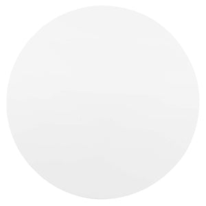 Modway Furniture Pursuit 40" Round Dining Table - Mid-Century Modern Pedestal Design for Small Spaces, Easy Care White Black EEI-6313-WHI-BLK