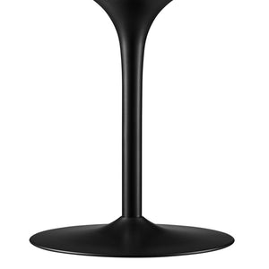 Modway Furniture Pursuit 40" Round Dining Table - Mid-Century Modern Pedestal Design for Small Spaces, Easy Care White Black EEI-6313-WHI-BLK