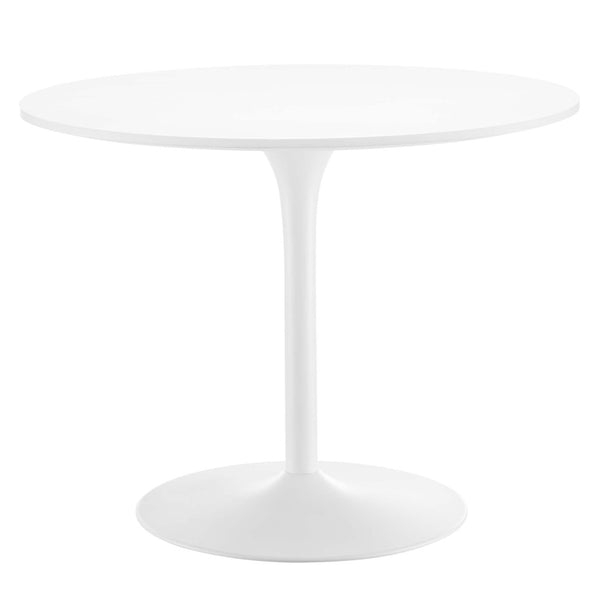 Modway Furniture Pursuit 40" Round Dining Table - Mid-Century Modern Pedestal Design for Small Spaces, Easy Care White White EEI-6313-WHI-WHI