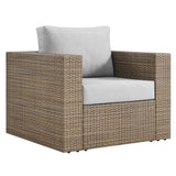 Modway Furniture Convene Outdoor Patio Outdoor Patio Armchair Cappuccino Gray 35 x 38 x 33.5