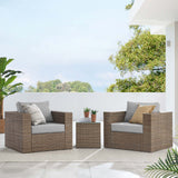 Modway Furniture Convene Outdoor Patio Outdoor Patio 3-Piece Furniture Set Cappuccino Gray 35 x 76 x 33.5