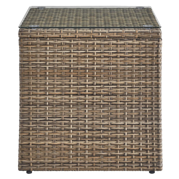 Modway Furniture Convene 3-Piece Outdoor Patio Furniture Set - Stylish, Weather-Resistant Rattan with Cushions & Table Cappuccino Gray EEI-6327-CAP-GRY