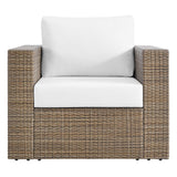 Modway Furniture Convene Outdoor Patio Outdoor Patio 3-Piece Furniture Set Cappuccino White 35 x 76 x 33.5