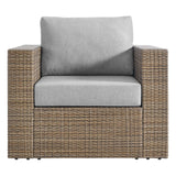 Modway Furniture Convene Outdoor Patio Outdoor Patio 4-Piece Furniture Set Cappuccino Gray 35 x 101.5 x 33.5