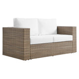 Modway Furniture Convene Outdoor Patio Outdoor Patio 4-Piece Furniture Set Cappuccino White 35 x 101.5 x 33.5