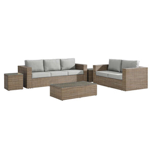 Modway Furniture Convene Outdoor Patio Outdoor Patio 5-Piece Furniture Set Cappuccino Gray 35 x 152 x 25.5
