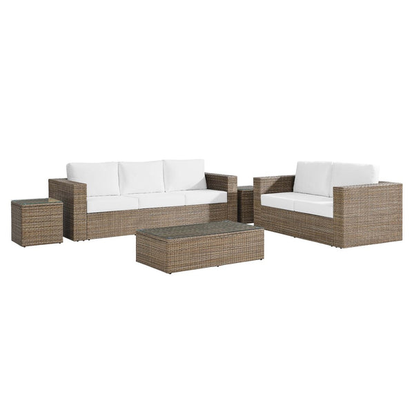 Modway Furniture Convene 5-Piece Outdoor Patio Furniture Set by Modway – Stylish, Weather-Resistant & Comfortable EEI-6331-CAP-WHI