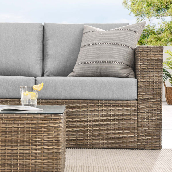 Modway Furniture Convene 2-Piece Outdoor Patio Furniture Set – Modern, Durable, and Comfortable for Effortless Entertaining Cappuccino Gray EEI-6333-CAP-GRY
