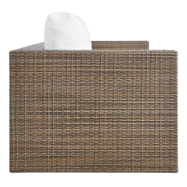 Modway Furniture Convene 2-Piece Outdoor Patio Furniture Set – Modern, Durable, and Comfortable for Effortless Entertaining Cappuccino White EEI-6333-CAP-WHI