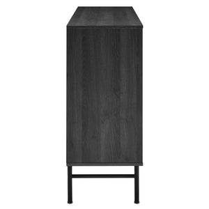 Modway Furniture Harper Chevron Sideboard - Modern Storage Solution with Stylish Geometric Design for Any Room Black EEI-6336-BLK