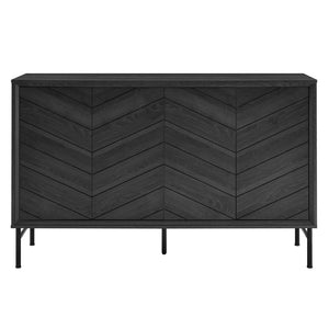 Modway Furniture Harper Chevron Sideboard - Modern Storage Solution with Stylish Geometric Design for Any Room Black EEI-6336-BLK