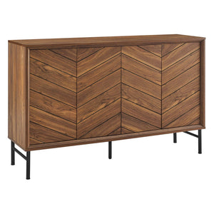 Modway Furniture Harper Chevron Sideboard - Modern Storage Solution with Stylish Geometric Design for Any Room Walnut EEI-6336-WAL