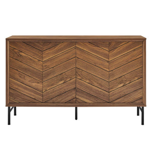Modway Furniture Harper Chevron Sideboard - Modern Storage Solution with Stylish Geometric Design for Any Room Walnut EEI-6336-WAL