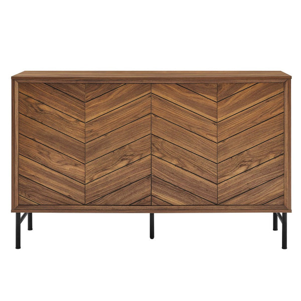 Modway Furniture Harper Chevron Sideboard - Modern Storage Solution with Stylish Geometric Design for Any Room Walnut EEI-6336-WAL