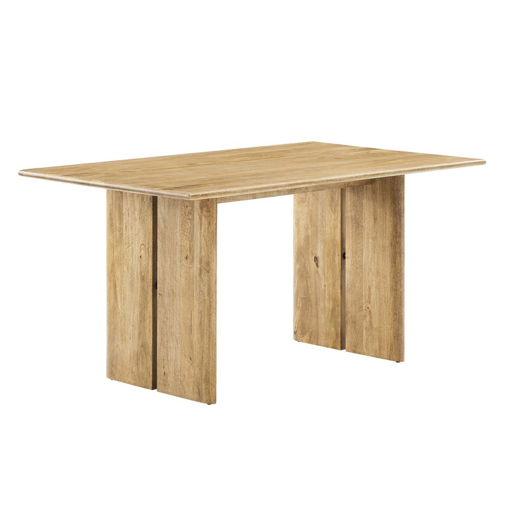 Modway Furniture Amistad 60" Rectangular Wood Dining Table - Handcrafted Mango Wood with Modern Farmhouse Charm Oak EEI-6338-OAK