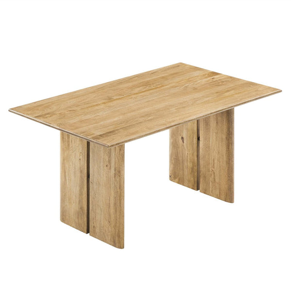 Modway Furniture Amistad 60" Rectangular Wood Dining Table - Handcrafted Mango Wood with Modern Farmhouse Charm Oak EEI-6338-OAK