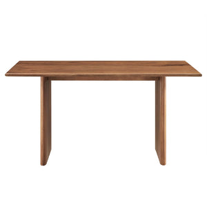 Modway Furniture Amistad 60" Rectangular Wood Dining Table - Handcrafted Mango Wood with Modern Farmhouse Charm Walnut EEI-6338-WAL