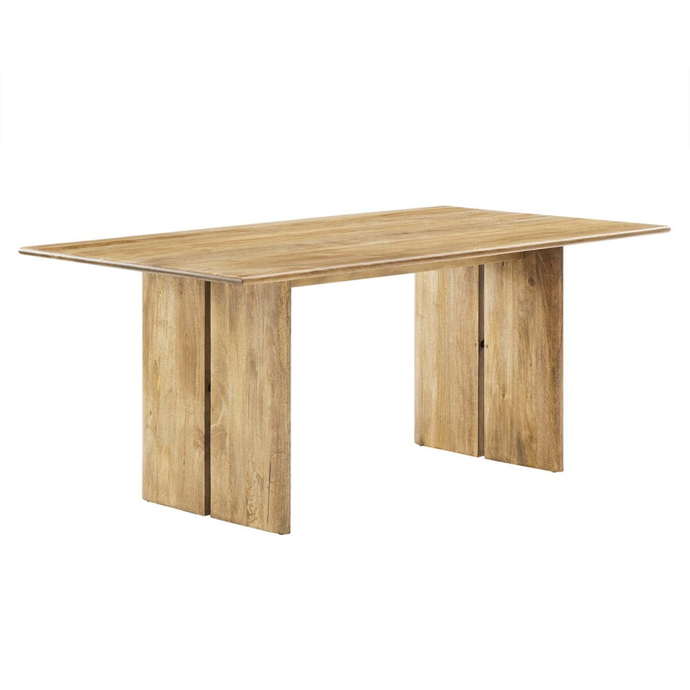 Modway Furniture Amistad 72" Dining Table - Handcrafted Mango Wood with Rustic-Modern Charm for Family Gatherings Oak EEI-6339-OAK