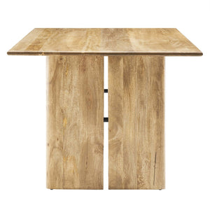 Modway Furniture Amistad 72" Dining Table - Handcrafted Mango Wood with Rustic-Modern Charm for Family Gatherings Oak EEI-6339-OAK