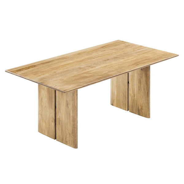 Modway Furniture Amistad 72" Dining Table - Handcrafted Mango Wood with Rustic-Modern Charm for Family Gatherings Oak EEI-6339-OAK