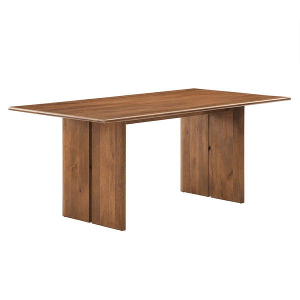 Modway Furniture Amistad 72" Dining Table - Handcrafted Mango Wood with Rustic-Modern Charm for Family Gatherings Walnut EEI-6339-WAL