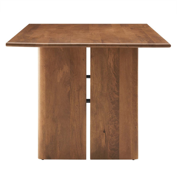 Modway Furniture Amistad 72" Dining Table - Handcrafted Mango Wood with Rustic-Modern Charm for Family Gatherings Walnut EEI-6339-WAL