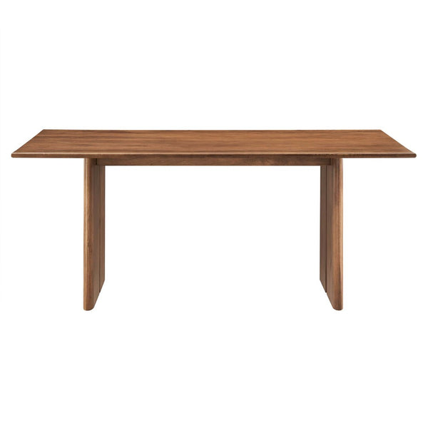 Modway Furniture Amistad 72" Dining Table - Handcrafted Mango Wood with Rustic-Modern Charm for Family Gatherings Walnut EEI-6339-WAL
