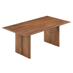 Modway Furniture Amistad 72" Dining Table - Handcrafted Mango Wood with Rustic-Modern Charm for Family Gatherings Walnut EEI-6339-WAL