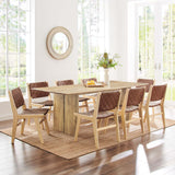 Modway Furniture Amistad 86" Wood Dining Table Oak 39 x 86 x 30