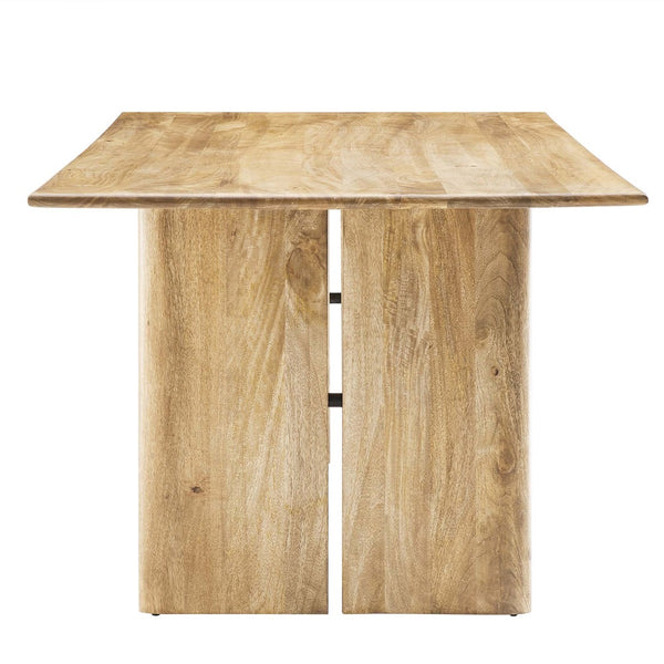 Modway Furniture Amistad 86" Mango Wood Dining Table - Rustic Modern Design for Family Gatherings and Dining Events Oak EEI-6340-OAK