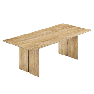 Modway Furniture Amistad 86" Mango Wood Dining Table - Rustic Modern Design for Family Gatherings and Dining Events Oak EEI-6340-OAK