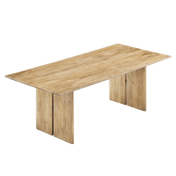Modway Furniture Amistad 86" Mango Wood Dining Table - Rustic Modern Design for Family Gatherings and Dining Events Oak EEI-6340-OAK