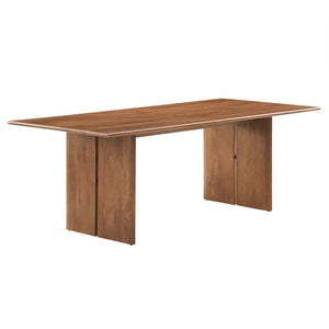 Modway Furniture Amistad 86" Mango Wood Dining Table - Rustic Modern Design for Family Gatherings and Dining Events Walnut EEI-6340-WAL