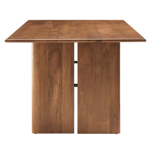 Modway Furniture Amistad 86" Mango Wood Dining Table - Rustic Modern Design for Family Gatherings and Dining Events Walnut EEI-6340-WAL