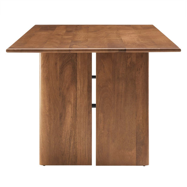 Modway Furniture Amistad 86" Mango Wood Dining Table - Rustic Modern Design for Family Gatherings and Dining Events Walnut EEI-6340-WAL