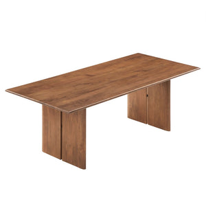 Modway Furniture Amistad 86" Mango Wood Dining Table - Rustic Modern Design for Family Gatherings and Dining Events Walnut EEI-6340-WAL