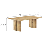 Modway Furniture Amistad Wood Coffee Table Oak 26 x 44 x 16.5