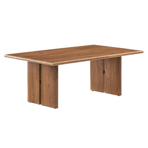Modway Furniture Amistad Wood Coffee Table - Handcrafted Mango Wood for Rustic Charm and Modern Farmhouse Style Walnut EEI-6341-WAL
