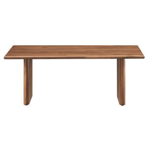 Modway Furniture Amistad Wood Coffee Table - Handcrafted Mango Wood for Rustic Charm and Modern Farmhouse Style Walnut EEI-6341-WAL