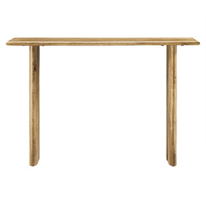 Modway Furniture Amistad Wood Console Table - Handcrafted Mango Wood with Rustic Charm for Entryway or Living Room Oak EEI-6342-OAK