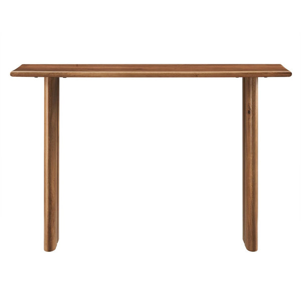 Modway Furniture Amistad Wood Console Table - Handcrafted Mango Wood with Rustic Charm for Entryway or Living Room Walnut EEI-6342-WAL