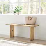 Modway Furniture Amistad 46" Wood Bench Oak 15 x 46 x 18.5