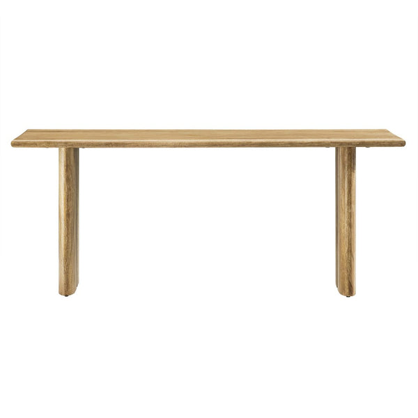 Modway Furniture Amistad 46" Mango Wood Bench - Modern Farmhouse Design for Versatile Seating & Home Décor Solutions Oak EEI-6343-OAK