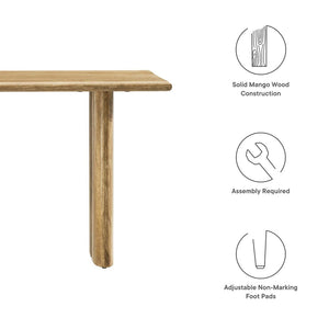 Modway Furniture Amistad 46" Mango Wood Bench - Modern Farmhouse Design for Versatile Seating & Home Décor Solutions Oak EEI-6343-OAK